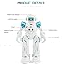WEECOC RC Robot Toys Gesture Sensing Smart Robot Toy for Kids Can Singing Dancing Speaking Christmas Birthday (Blue)