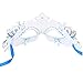 Masquerade Mask Shiny Metal Rhinestone Venetian Pretty Party Evening Prom Mask,Silver and Blue,One size