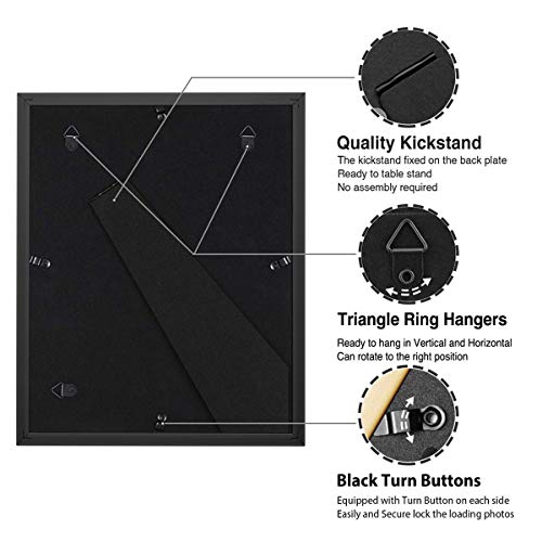 LaVie Home 8x10 Picture Frames (4 Packs, Distressed White) Wooden