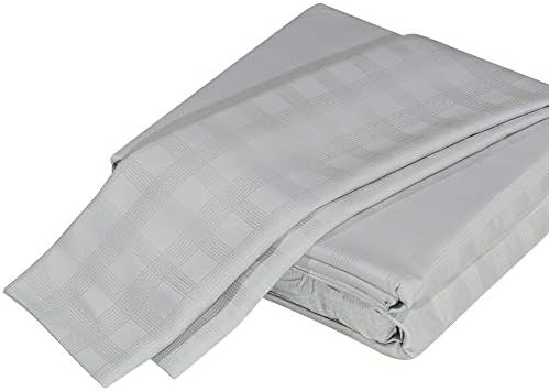 DTY Bedding Premium King Bamboo Sheets - Luxuriously Soft and Comfortable 4-Piece Bamboo Bed Sheet Set from 100% Bamboo Viscose– King Bamboo Bedding, Dobby Check Pebble