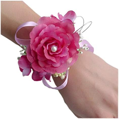 Arlai Wrist Corsage wristband Roses Wrist Corsage for Prom, Party, Wedding Rose Red