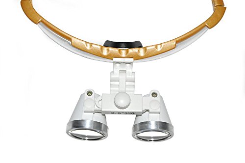 Denshine Yellow Brand New Dentiste chirurgie dentaire Binocular m¨¦dicale Loupes 2.5X 320mm Optical Glass Loupe