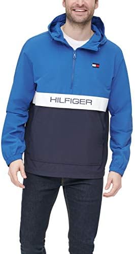 tommy hilfiger men's retro lightweight taslan popover jacket