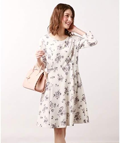 Amazon フェルゥ Feroux 洗える パステルフラワージャージ ワンピース アイボリー系3 2 ワンピース チュニック 通販