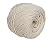 Macrame Cord 3mm X 110m(about 120 yd) Natural Virgin Cotton Handmade Decorations Macrame Wall Hangings Plant Hanger Crocheting Bohemia Dream Catcher DIY Craft Knitting - Soft Undyed Natural Color Rope