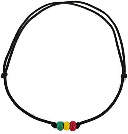 Rasta Colors Beaded Adjustable Anklet