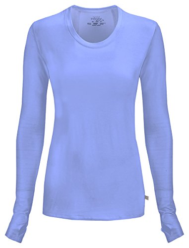 Cherokee Women's Infinity Long Sleeve Knit Underscrub Tee_Ciel_Small,2626A