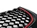 PROMOTORING For 06-09 Volkswagen MK5 Jetta/GLI/GTI Badgeless Hex Mesh Grille - Black w/Red Trim (2006 2007 2008 2009)