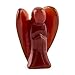 Crystal Allies Gallery: 1 Piece 1in Natural Carved Carnelian Pocket Guardian Angel with Carrying Pouch