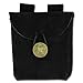 Medieval Renaissance Leather Black Suede Pouch