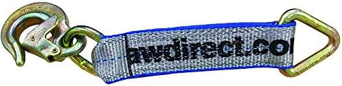 AW Direct TES2 Tow Eye Strap 2”W x 16”L – Designed for Faster Vehicle Loading and OEM Fit – Reflective Striping and PVB-Coated for Long-Lasting Durability – 3670lb WLL &amp; USA-Made