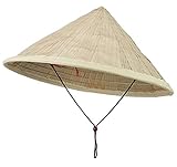 Coolie Hat Asian Japanese Large Straw Bamboo Sun Rice Farmer Costume Accessory