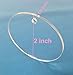 100 Pieces 2'' Diameter Clear Transparent Acrylic Keychain Blanks Discs Circles Hole Precut with Protective Paper 1/8