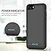 Gixvdcu Battery Case for iPhone 8/7, [6000mAh] Rechargeable Portable Protective Charging Case for Apple iPhone 8 & iPhone 7 Extended Backup Charger Ultra Slim - Black