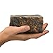 Raw African Black Soap Bar with Coconut Oil and Shea Butter - Body Wash, Shampoo and Face Wash - Helps Clear Dry Skin, Acne, Eczema, Psoriasis - Authentic Organic Homemade Soap Bar from Ghana (16 oz)