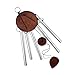 Wind Chimes, 5 Hollow Aluminum Metal Tubes Tuned 24'' Music Windchime with S Hook for Indoor and Outdoor