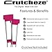 Crutch Pads & Hand Grip Covers for Underarm Crutches – Comfortable Soft Cushion Set, Breathable & Washable – Armpit & Handle Padding Crutch Accessories for Adults – Crutcheze – Pink