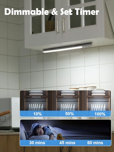 Kasanfe 79-LED Under Cabinet Lights Wireless, RGB Under Cabinet Lighting, Rechargeable Closet Lights Remote, Under Counter Lights Strip for Kitchen Shelf Pantry Desk, 15 Colors(3 Packs)