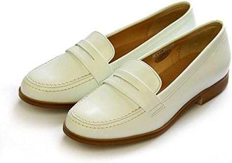 Amazon Today S トゥデイズ トラッド クラシカル コインローファー レディース 1728 本革 日本製 ホワイト 24 5cm ローファー スリッポン