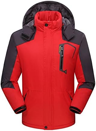 Ski Jacket Waterproof Windproof Fleece Jacket Mountain Jacket Sportswear For Men /Women Outdoors (XXL, Red)