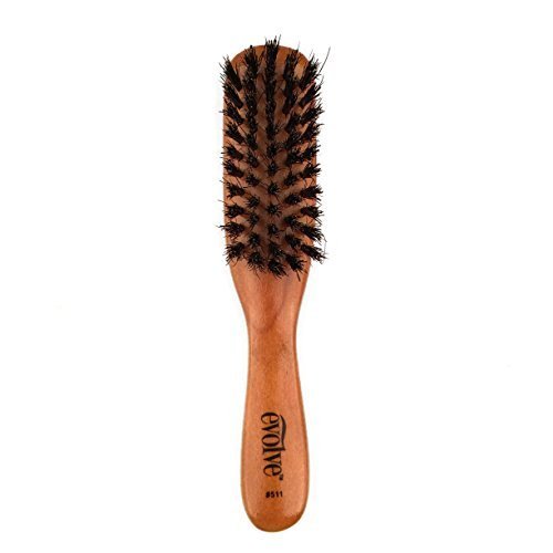 UPC 794438015216, Evolve 100% Boar Bristle Hair Brush, Best Brush for Pocket / Purse / Travel Size, Distribute Natural Oil &amp; Stimulate Scalp, Medium Firmness, Great for Beards