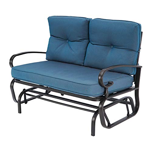 Patiomore Outdoor Loveseat Patio Glider Rocking Bench 2 Seats Wrought