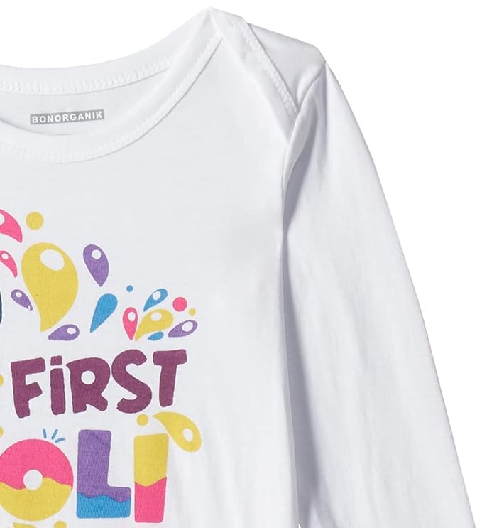 Bon Organik My First Holi Bodysuits For The Baby(BabyHOLIBON7082_White_3-6M) 2