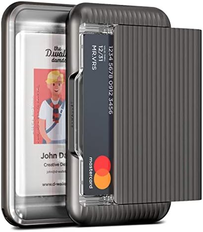 Damda Wallet Slim Hard Case Minimalist Semi Auto Wallets with RFID Card and Pouch