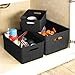 BINO | Plastic Basket, Large - Black | 3 Pack | THE STABLE COLLECTION | Multi-Use Storage Basket | Rectangular Cabinet Organizer | Home & Office Storage Organizer | Baskets for Bathroom Organizing