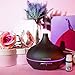 VicTsing Essential Oil Diffuser, 150ml Mini Aroma Wood Grain Cool Mist Humidifier for Office Home Study Yoga Spa Baby, Auto Shut-Off and 14 Color Night Lights (Dark Brown)thumb 2
