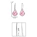 EleQueen 925 Sterling Silver CZ Baroque Drop Hook Earrings Pink Made with Austrian Crystals, Valentine's Day/Mother's Day/Christmas Jewelry Gift