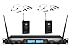 GTD Audio 2x100 Selectable Channel UHF Lavaler Lapel Headset Wireless Microphone Mic System 622L