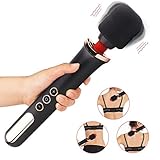 Acvioo Wand Massager Personal Massager with 10 Magic Vibration Modes, Quiet Handheld Wireless Powerful Massager for Neck Shoulder Back Body Massage, Sports Recovery & Muscle Aches, 13 Inch