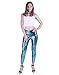 HDE Women Shiny Mermaid Leggings Liquid Wet Look Fish Scale Metallic Tight Pants (Teal, Medium)