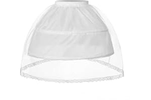 Kumeng Flower Girls Petticoat Big Kids Petticoat with 2 Hoops Full Slip Elastic Child's Crinoline Underskirt Girls' Ship