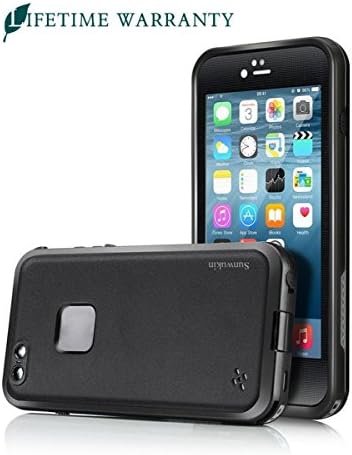 Sunwukin Waterproof Case for iPhone 6s /6 4.7 Inch IP68 6.6ft Underwater Shock Snow Dirt Poof Protection Cell Phone Cover [Black]