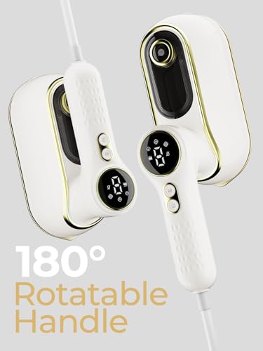 Portable Travel Steamer, 1200w Handheld Mini Steamer for Clothes, 4 Modes with LCD Display, Powerful Wrinkle Remover for Home & Travel, 150ml Water Tank, 10s Fast Heat-Up, 180° Swivel Handle