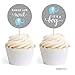 Andaz Press Boy Elephant Baby Shower Collection, Cupcake Topper DIY Party Favors Kit, Babies are Sweet! It's a Boy!, 20-Pack