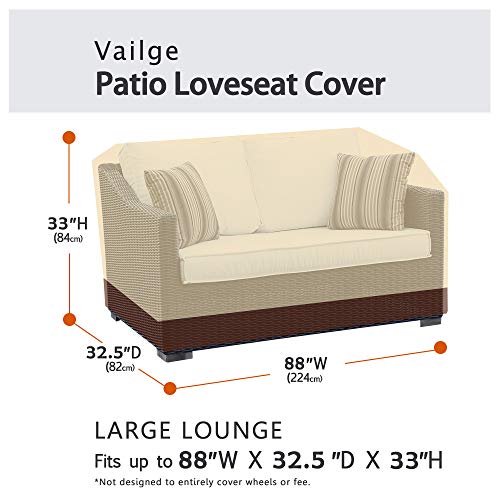 1 VAILGE+Loveseat+Waterproof+Outdoor+Furniture