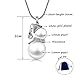 Cute Snowman Pendant Long Necklace for Women Pearl Jewelry Santa Claus