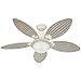 Hunter Indoor Ceiling Fan with light and pull chain control - Caribbean Breeze 54 inch, White, 54094