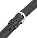 Voguestrap, Comfort Strap, Black Genuine Leather Padded (TX48318BK) 18mm Watch Band w/ Silver Buckle