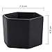 T4U 2.75 Inch Ceramic Six Sizes Semi Luster Surface Succulent Plant Pot/Cactus Plant Pot Flower Pot/Container/Planter Matte Black Package 1 Pack of 4
