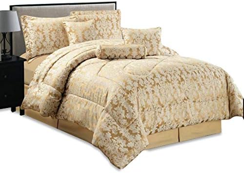 Jacquard 7 Piece Bedspread Set Comforter Complete Bedding Set Inc