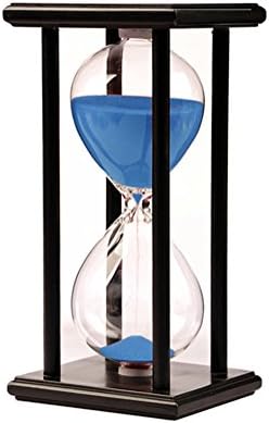 Phoenixes 30 Minute Hourglass Timer Beautiful Decoration Glass Sandglass (Black Frame Blue Sand)
