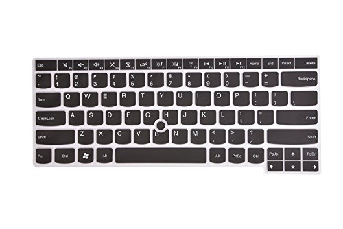 Leze - Ultra Thin Silicone Laptop Keyboard Cover Skin Protector for Thinkpad T460 T460p T460s T470 T470s E460 E645 E470 E475 L460, P40 Yoga, Thinkpad X1 Yoga, Thinkpad Yoga 460 Laptop Semi - Black