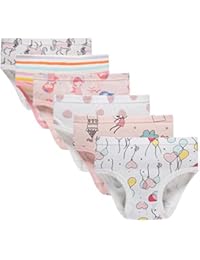 Baby Soft Cotton Panties Little Girls'Briefs Toddler Underwear (Pack of 6)