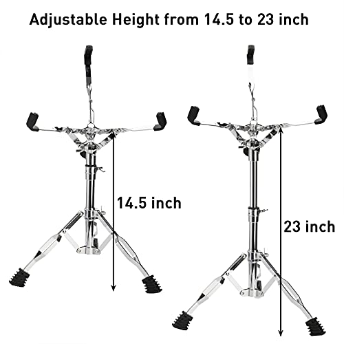 YOUEON Snare Drum Stand with Drum Sticks Holder, Double Braced Tripod