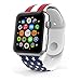 for Apple Watch Band,Voberry® Soft Silicone Sport Style Replacement Band for Apple Wrist Watch for Women Girls (42mm, US Pattern )