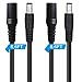 SIOCEN 5.5mm x 2.1mm Extension Cord,DC 12v Power Supply Adapter for CCTV Security Camera Surveillance Indoor Wireless IP Camera Dvr Standalone LED Strip,Car,Male to Female Plug Cable 6.6ft 2 Packs